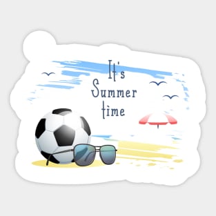 it' s  summer  time sports card .soccer Sticker